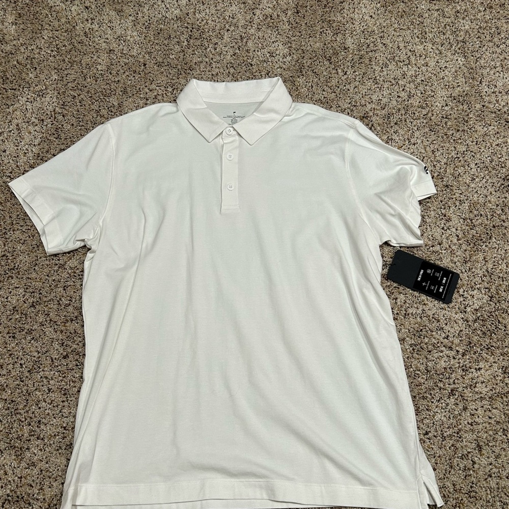 Fabletics Classic White Polo Shirt